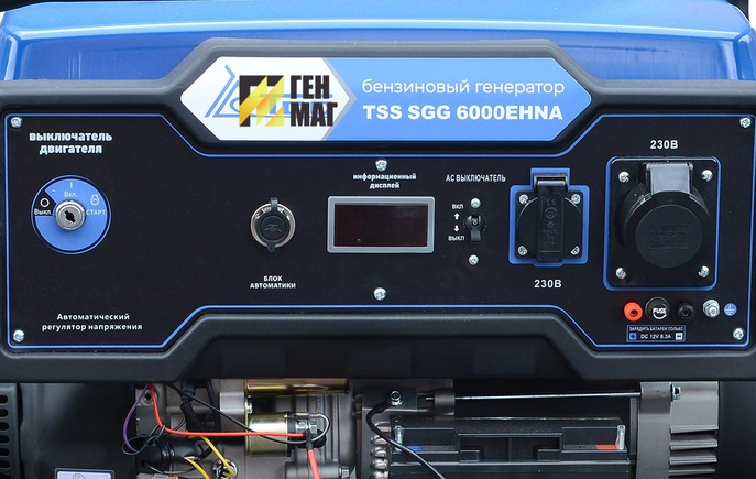 Генератор бензиновый TSS SGG 6000EHNA в кожухе 6.5 кВт