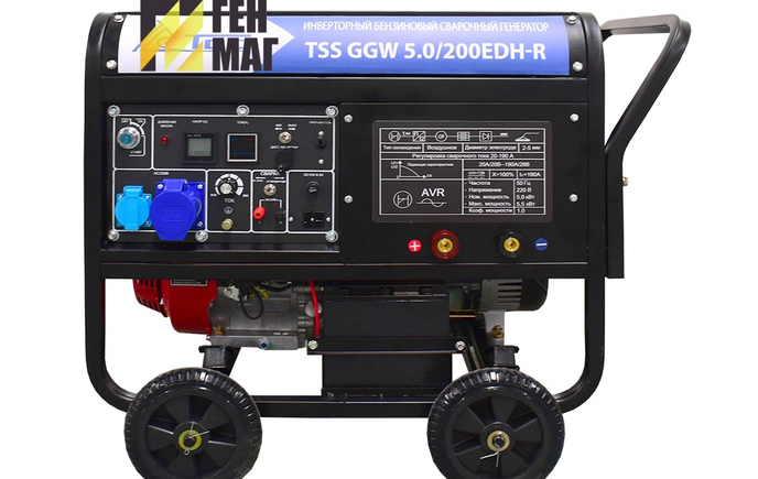 Генератор инверторный бензиновый сварочный TSS GGW 5.0/200EDH-R 5.5 кВт