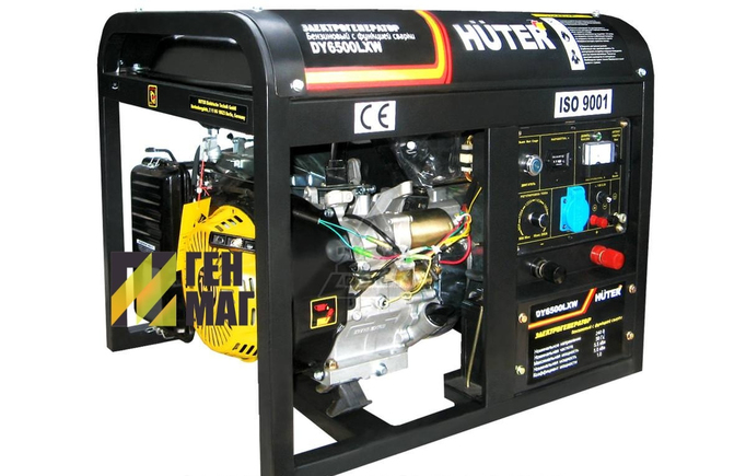 Генератор бензиновый Huter DY6500LXW (c функцией сварки) 5.5 кВт